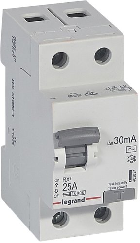 Выключатель дифференциального тока УЗО Legrand RX3 2п 25А 30мА 10,0кА тип AC фото Выключатель дифференциального тока УЗО Legrand RX3 2п 25А 30мА 10,0кА тип AC картинка